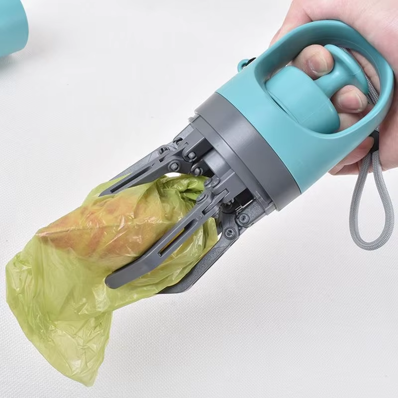 Portable Dog Pooper Scooper with Garbage Bag Outdoor Pet Six-Claw Shit Shovel Shit Pickup Dispenser Dog Collector Cleaning Tool